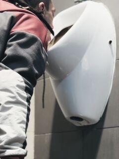 Licking urinals makes me feel so nasty